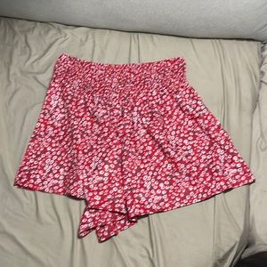 Red floral flowy shorts, SHEIN Curve, 2XL